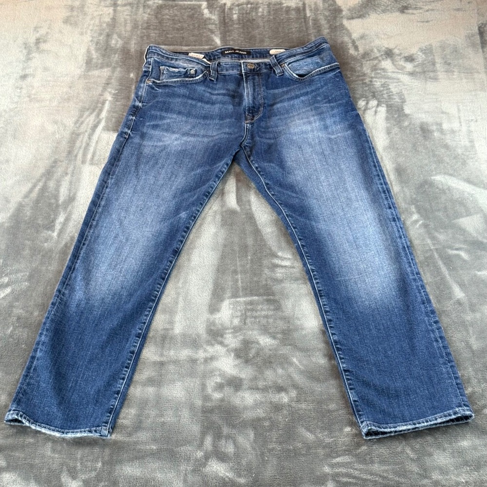Mavi Men's Jeans Zach Straight Leg Size 34X30 Medium Dark Wash